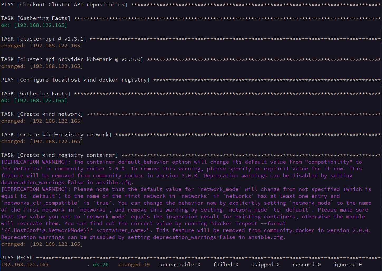 ansible setup results