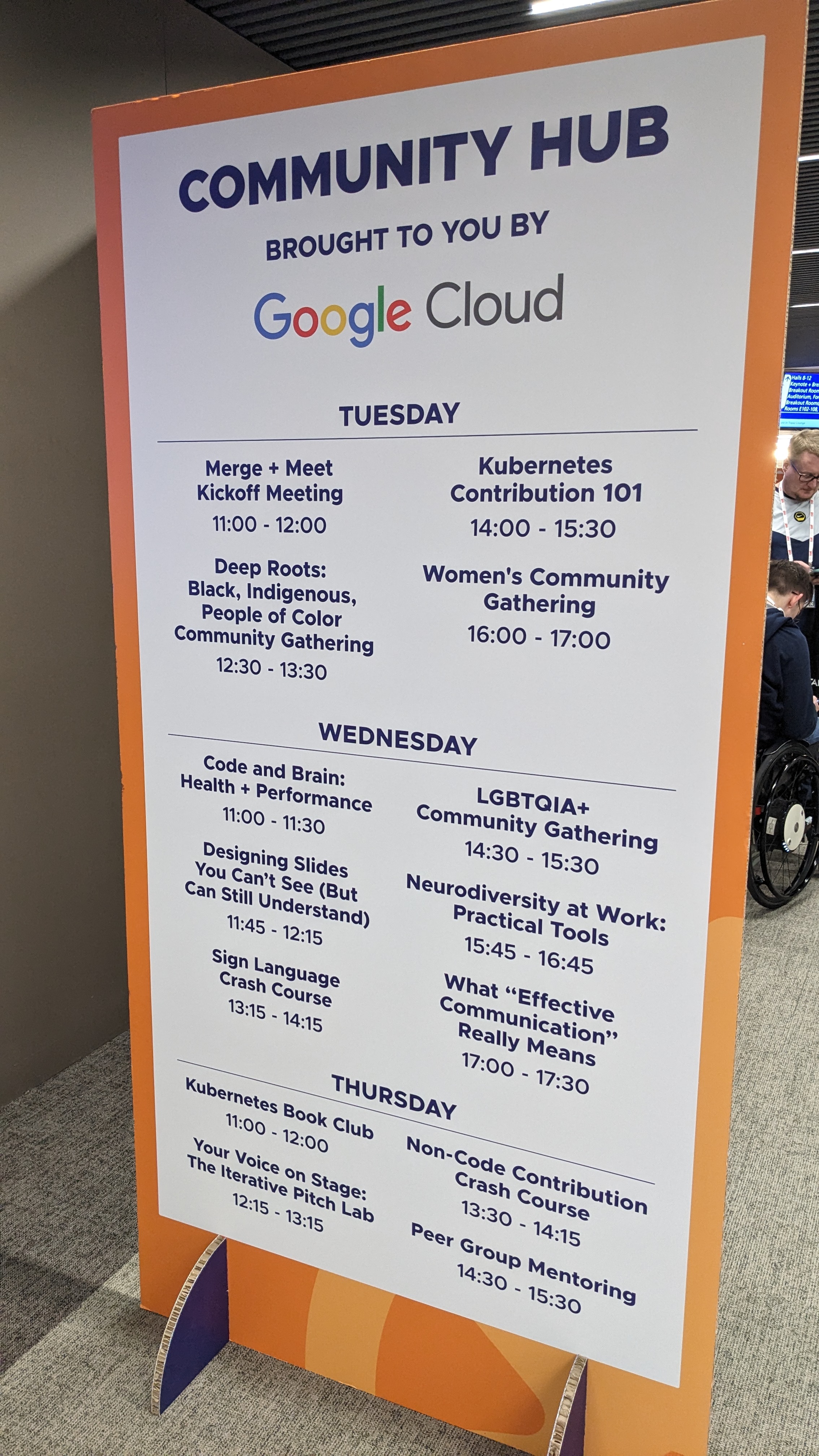 Community hub placard