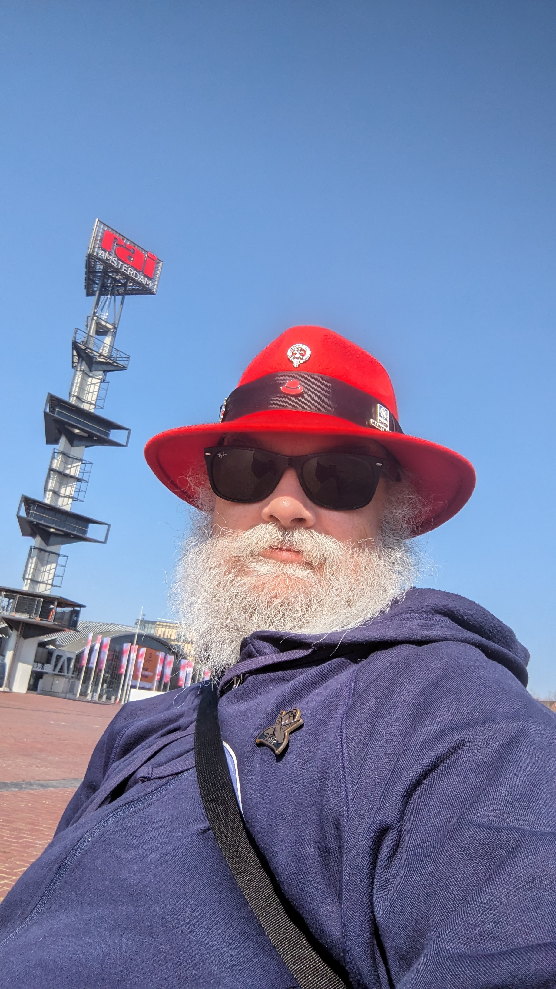 Selfie out front of RAI