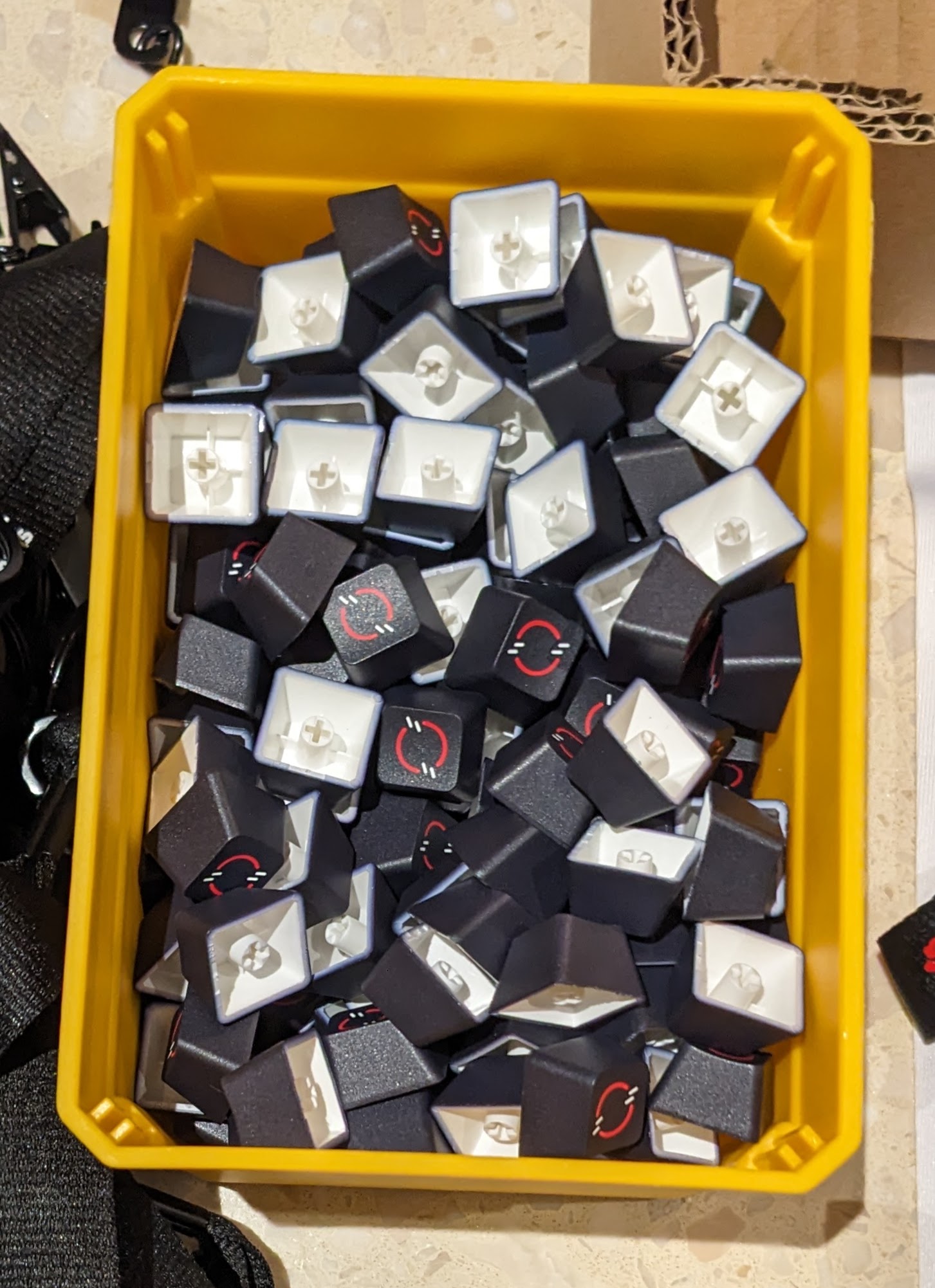 openshift keycaps in a bucket