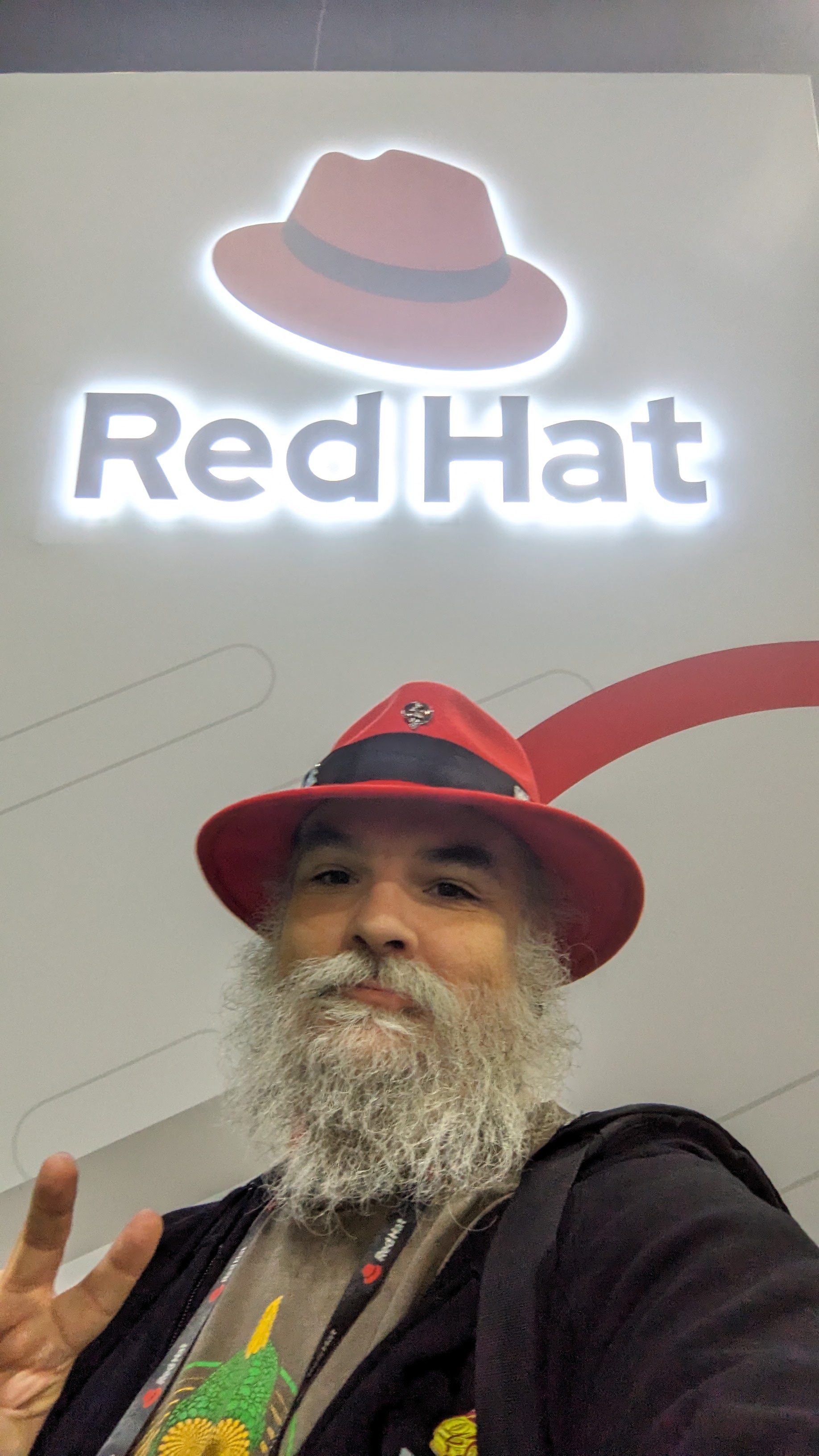 Selfie at Red Hat booth